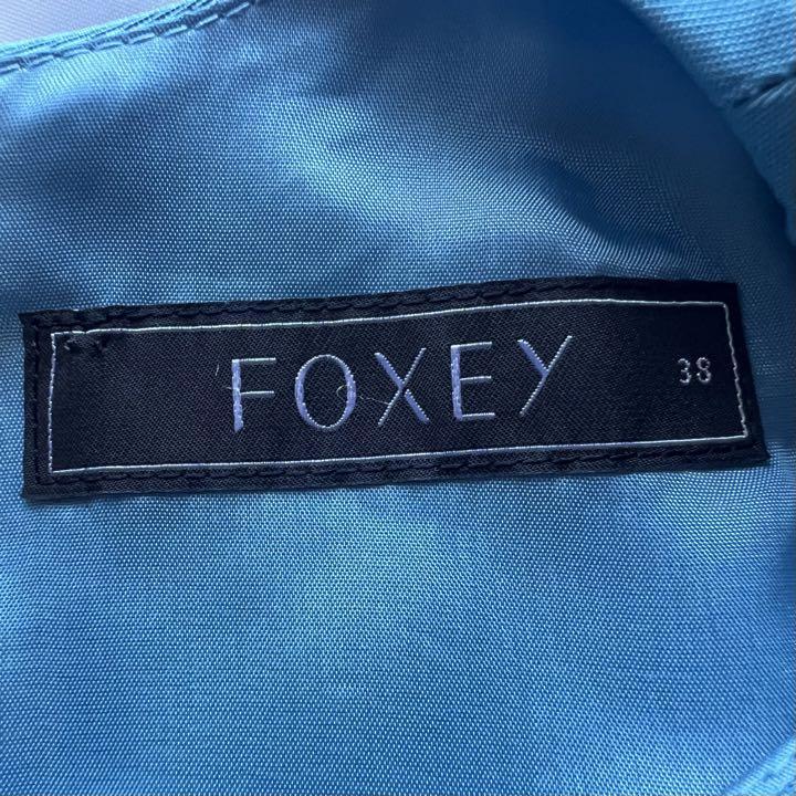 いラインアップ リボン ベルト付き 膝丈ワンピース 【良品】FOXEY