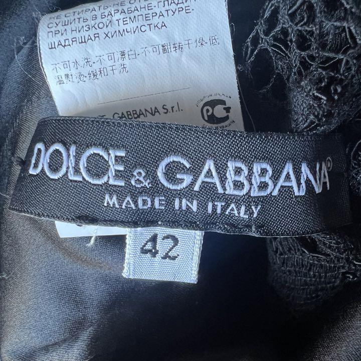 良品】DOLCE & GABBANA ドッキングワンピース レース 42 ドルチェ