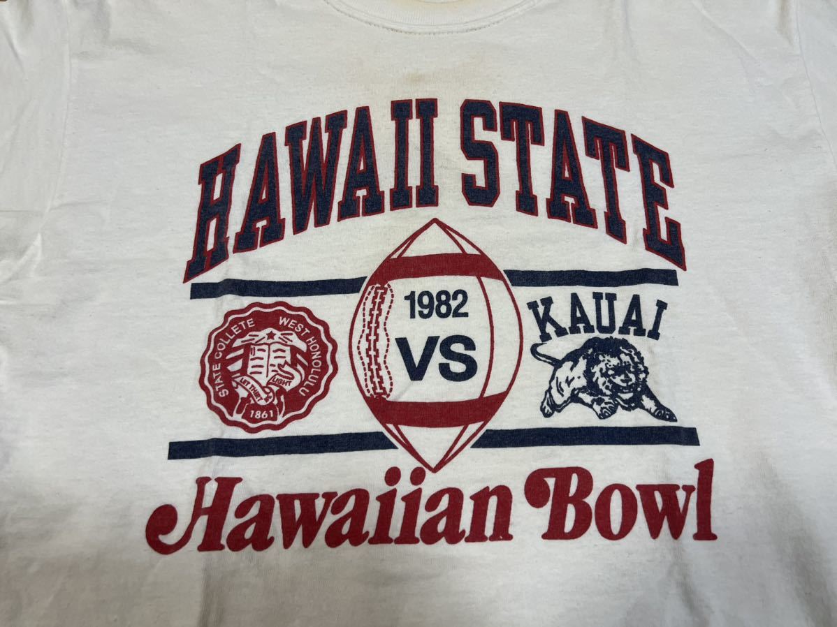 古着 HAWAII STATE 1982 Hawaiian Bowl 1982 ハワイ フットボール Tシャツ M_画像2