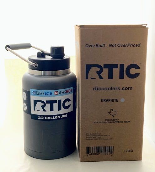 【訳アリ価格】RTIC ハーフガロン ジャグ 1.9L アールティック 水筒 グラファイト　①_画像1