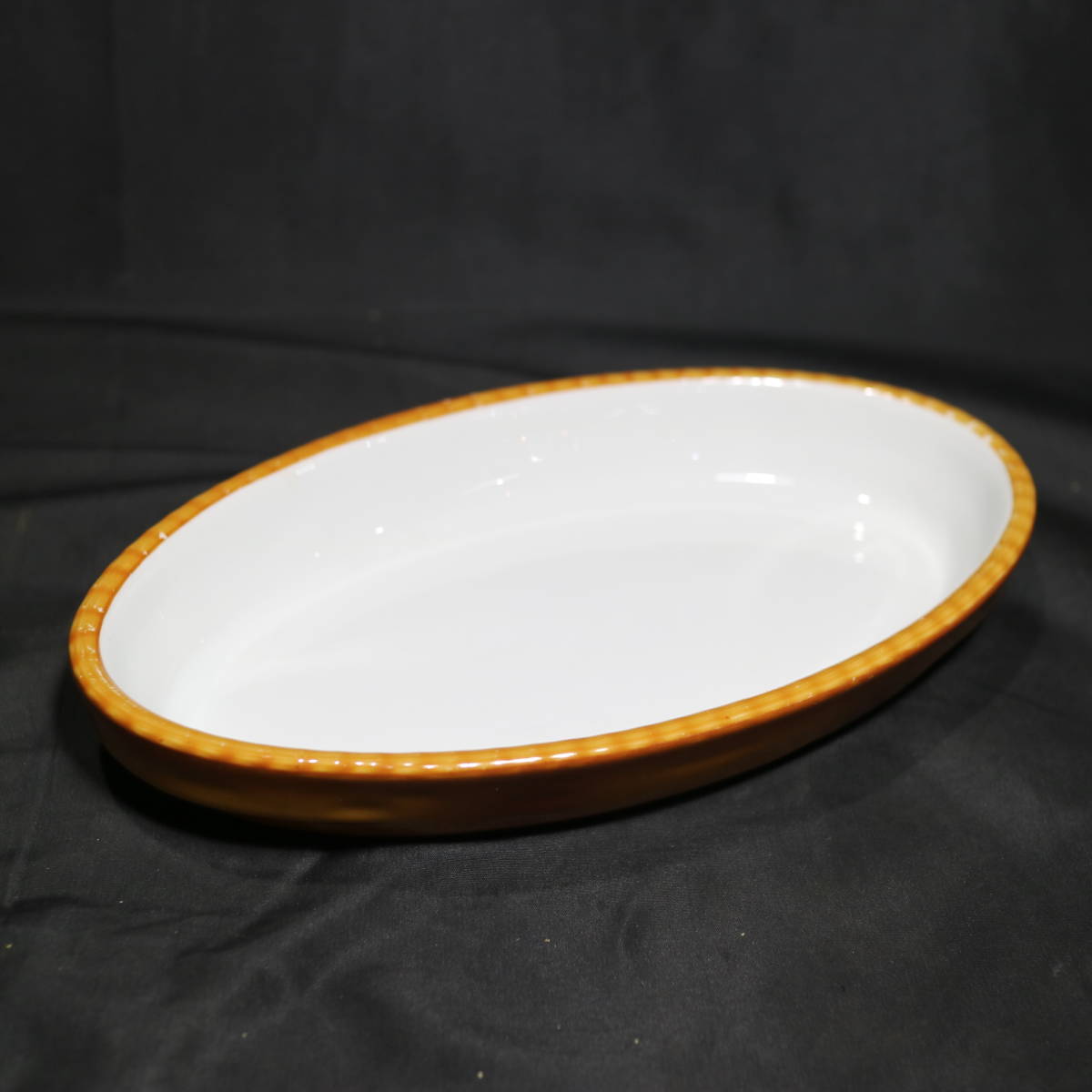 ドイツ製 Schonwald シェーンバルド ブラウン オーバル グラタン皿 ４点セット 楕円 洋 食器 皿 プレート インテリア テーブルウェアの画像3