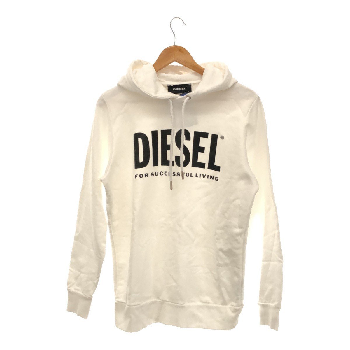 DIESEL ディーゼル 【men1446M】 ロゴパーカー フーディ プルオーバー メンズ ユニセックス Sサイズ トップス ホワイト 白 OC