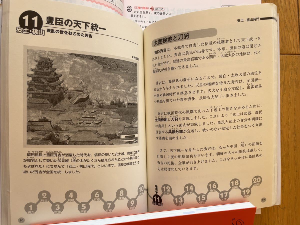 ★★★(送料込) 中学3年くわしい公民、日本の歴史を20場面で完全理解 3冊セット