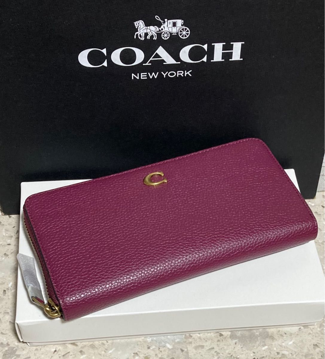 PayPayフリマ|新品 COACH 長財布 アコーディオンジップウォレット C