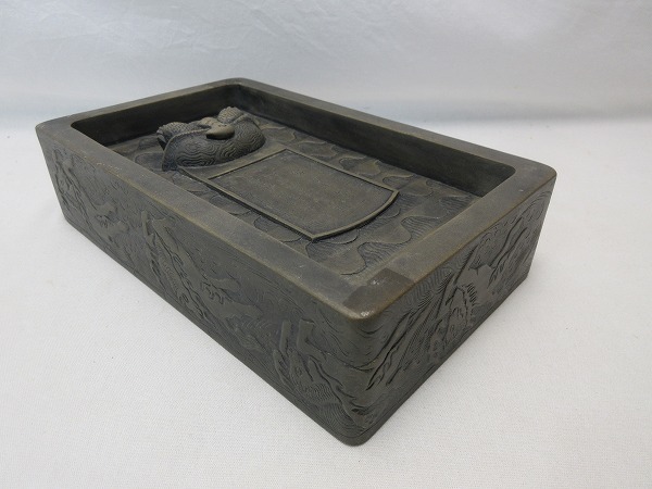 411089 【 美品 中国古美術 文房具 亀 硯 慶元丙辰夏熹銘 在銘 411089 【 美品 中国古美術 文房具 亀 硯 慶元丙辰夏熹銘 在銘