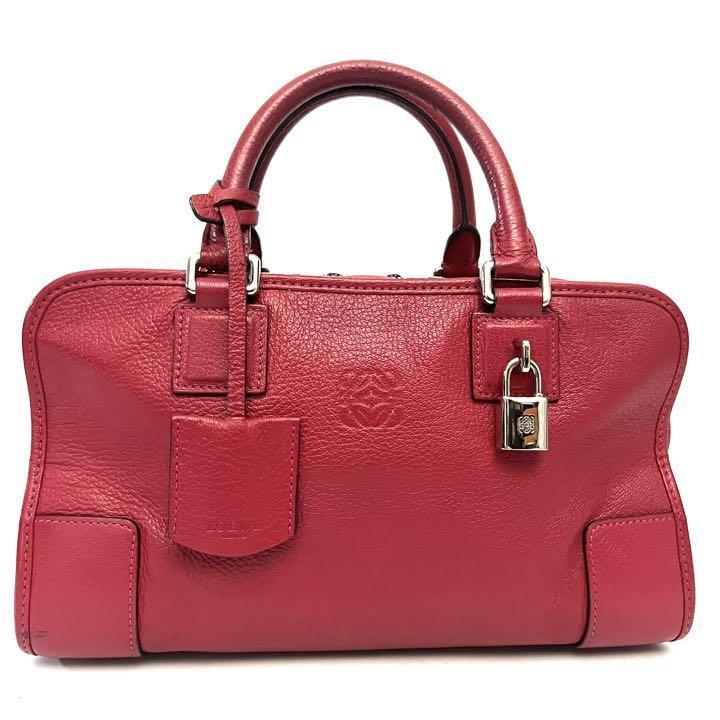 LOEWE】ロエベ正規品 アマソナ 28 赤 ピンク 南京錠 鍵付き レディース