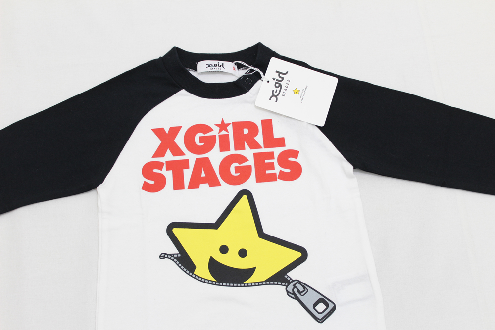  последний OFF[X-GIRL] X-girl / футболка с длинным рукавом /80/ черный 