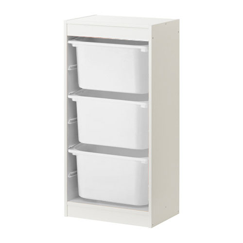 * IKEA Ikea * TROFAST Toro fast storage combination, white, white child toy <46x30x95 cm>2h