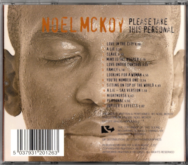 激レア NOEL McKOY - PLEASE TAKE THIS PERSONAL '98 インディ 隠れ良盤 R&B/SOUL/JAZZ HIP HOP_画像2