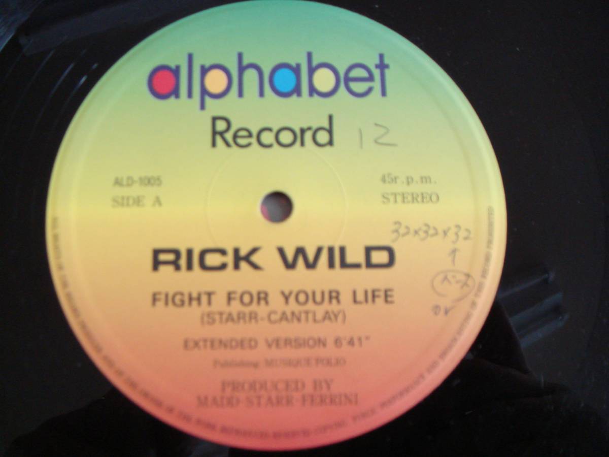 12　RICK　WILD/FIGHT　FOR　YOUR　LIFE　alphabet　RECORD_画像3