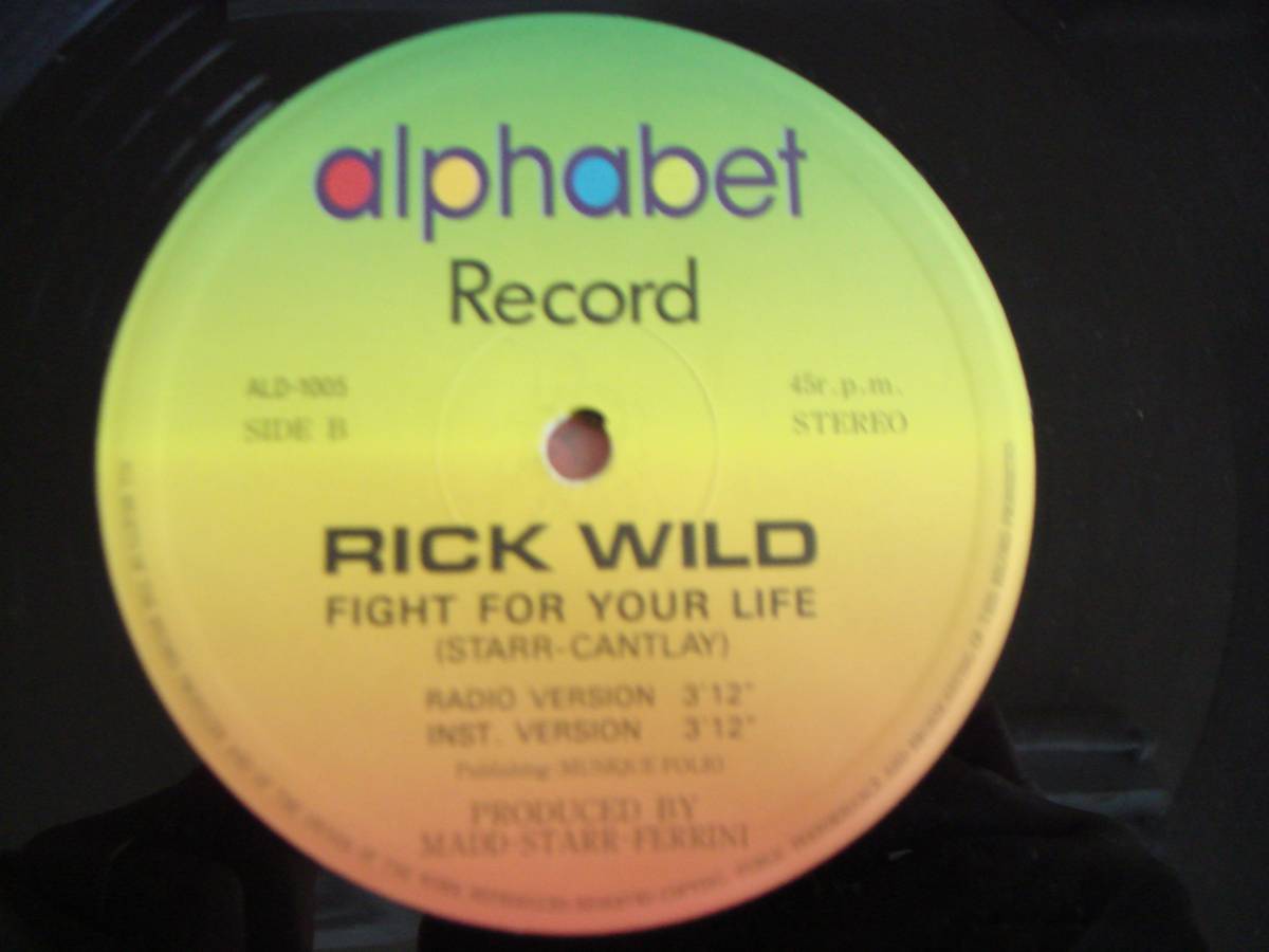 12　RICK　WILD/FIGHT　FOR　YOUR　LIFE　alphabet　RECORD_画像4
