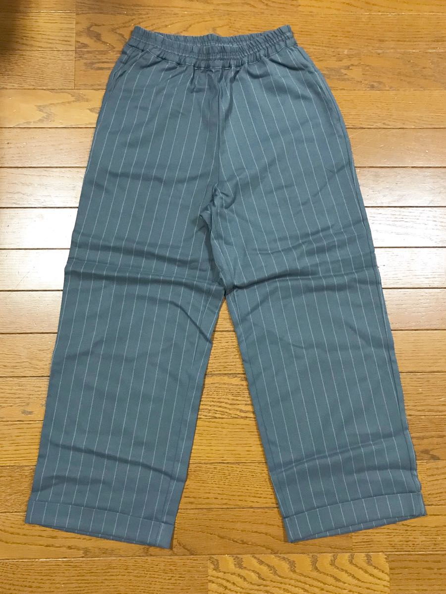  prompt decision new goods Cecil McBee stripe pattern wide pants gray CECIL McBEE wide pants 