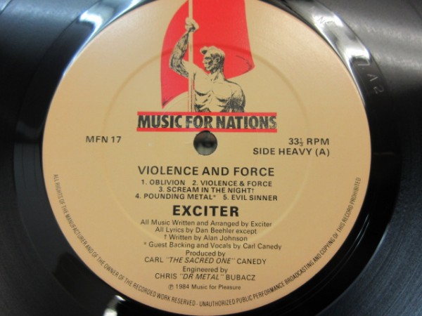 H1//LP//HR/HM//無傷!!//当時物 1984 Music for nations//Exciter(エキサイター)「Violence～」_画像3