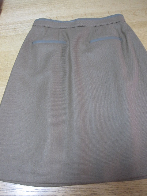 トゥモローランド　ボルジー　ウール素材スカート　サイズ36　茶系_画像6