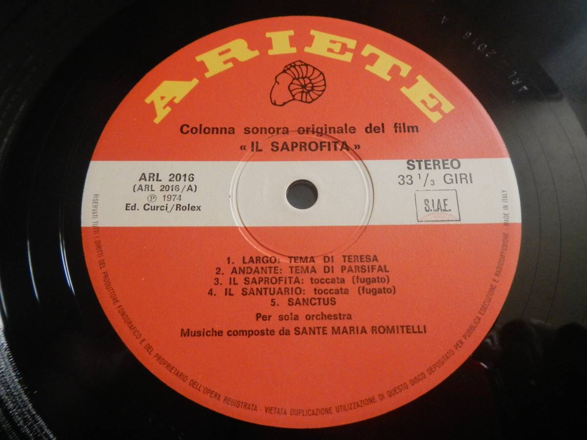 [LP]IL SAPROFITA(ARL2016.ARIETE1974 year the first times SANTE MARIA ROMITELLI)