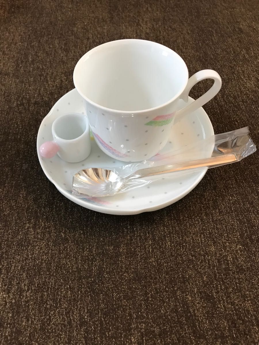 【昭和レトロ】コーヒーカップ　ソーサー　ミルクポット　5個セット