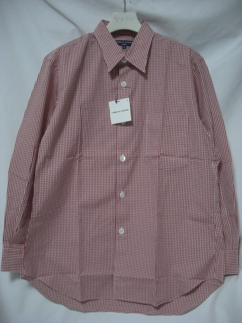 新品 DS AD2006 COMME des GARCONS HOMME ギンガムチェック シャツ L (M-20-11)_画像1