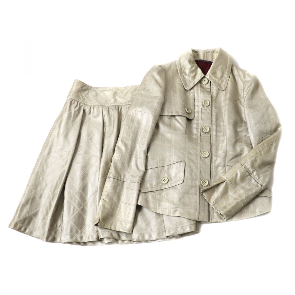 即出荷】 BURBERRY BLACK LABEL スカートスーツ セットアップベージュ