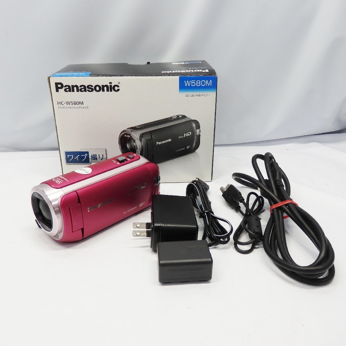 Panasonic フルハイビジョンビデオカメラ HC-W580M-P ピンク【栃木出荷