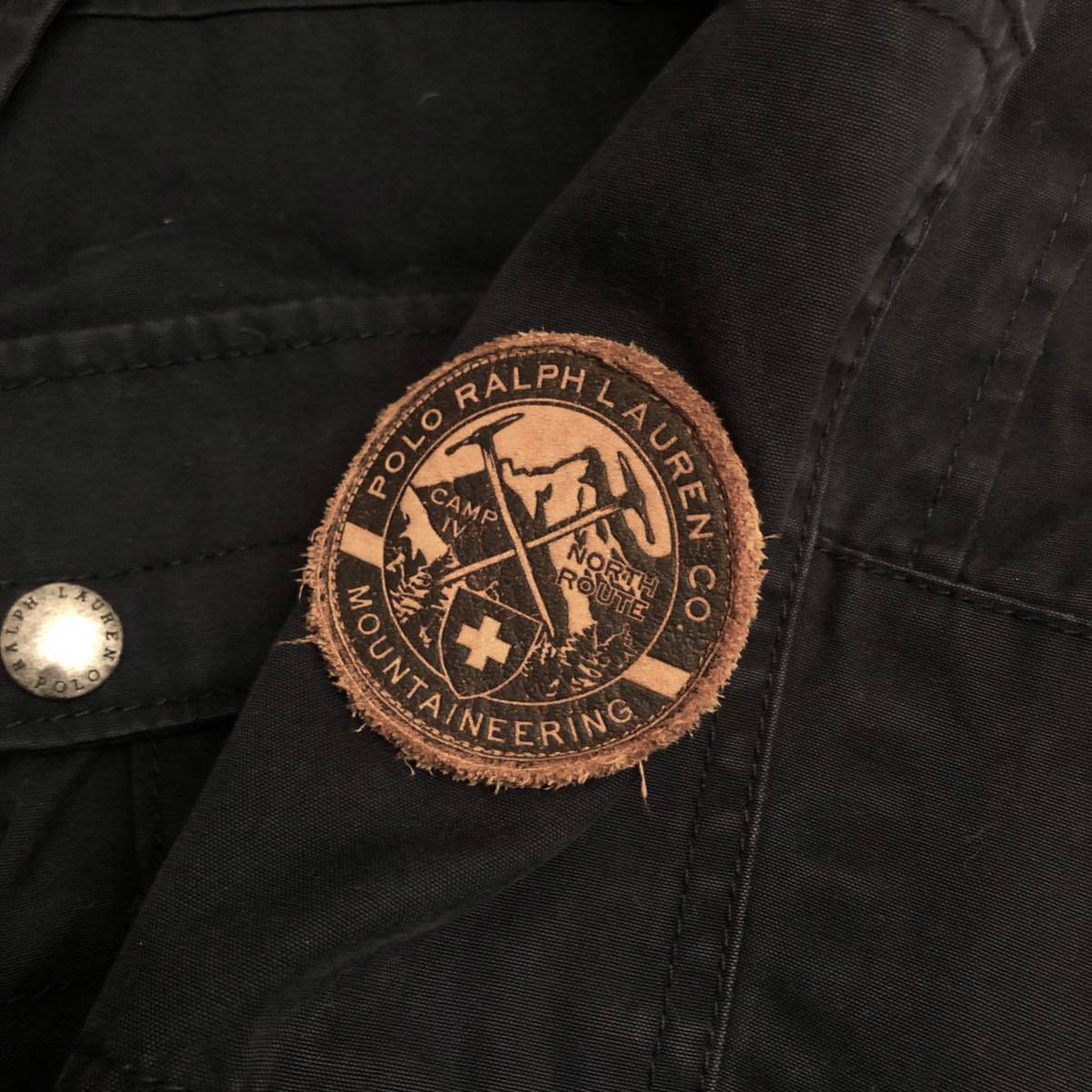 激レアRalph Lauren ラルフローレン ミリタリージャケット マウンテンパーカー 裏チェック ネイビー XL 重厚感