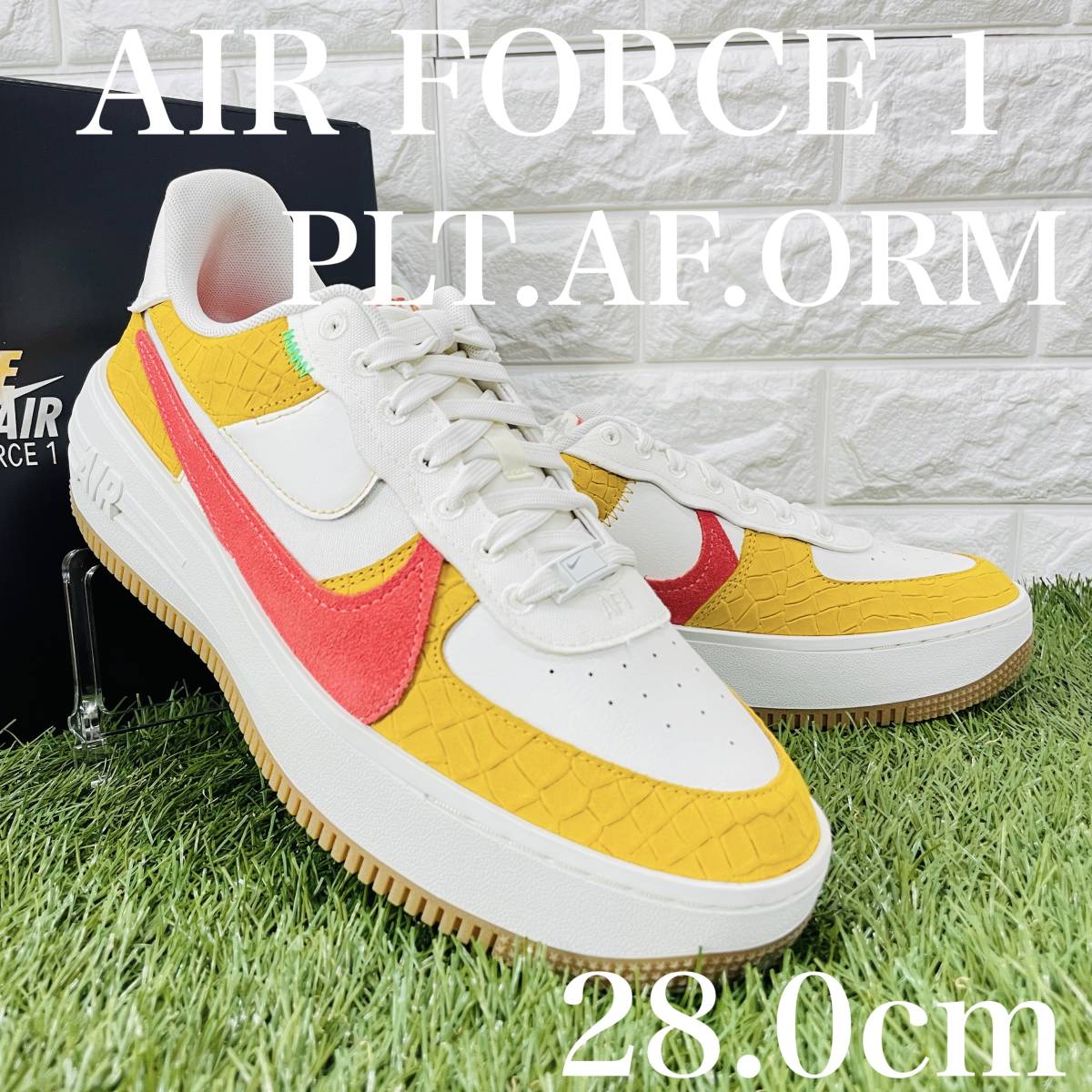 即決 ナイキ ウィメンズ エアフォース1 プラットフォーム Lv8 Nike WMNS Air Force1 PLT.AF.ORM 厚底 28.0cm 送料込み DX3209-133