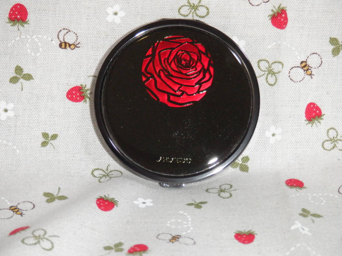 B12[ Shiseido flower .CLUB 2003 year gratitude goods ~ noble rose mirror ( compact mirror )]~ case attaching 