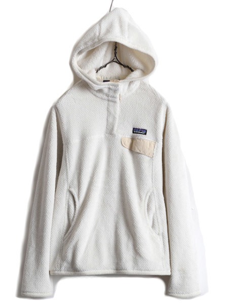 希少サイズ S ■ 11年製 パタゴニア リツール フーディ ジャケット ( レディース ) 古着 Patagonia フリース ジャンパー スナップT フード_画像1