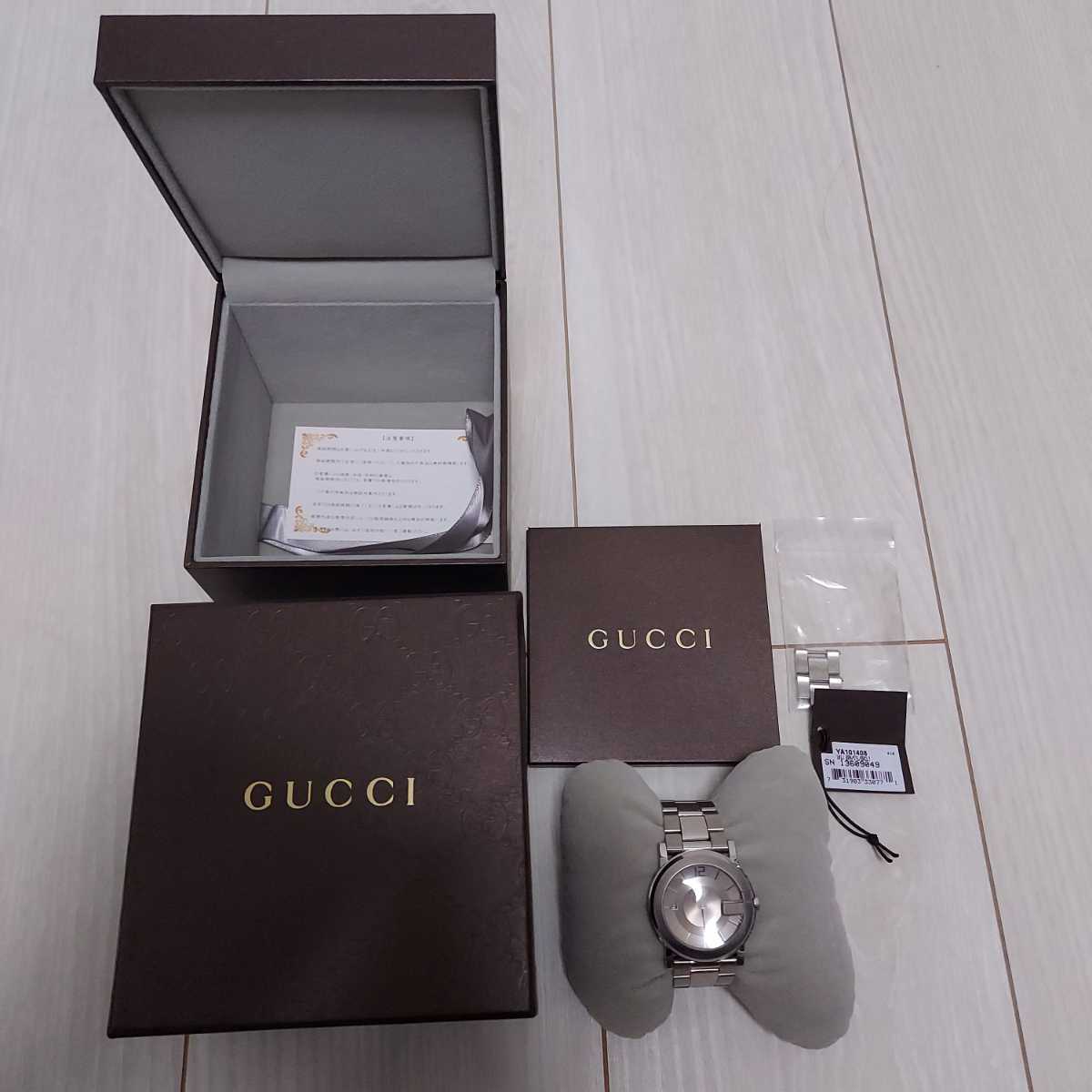 【正規品】グッチ GUCCI 腕時計 GUC・12A GラウンドステンレスベルトMウォッチ YA101408