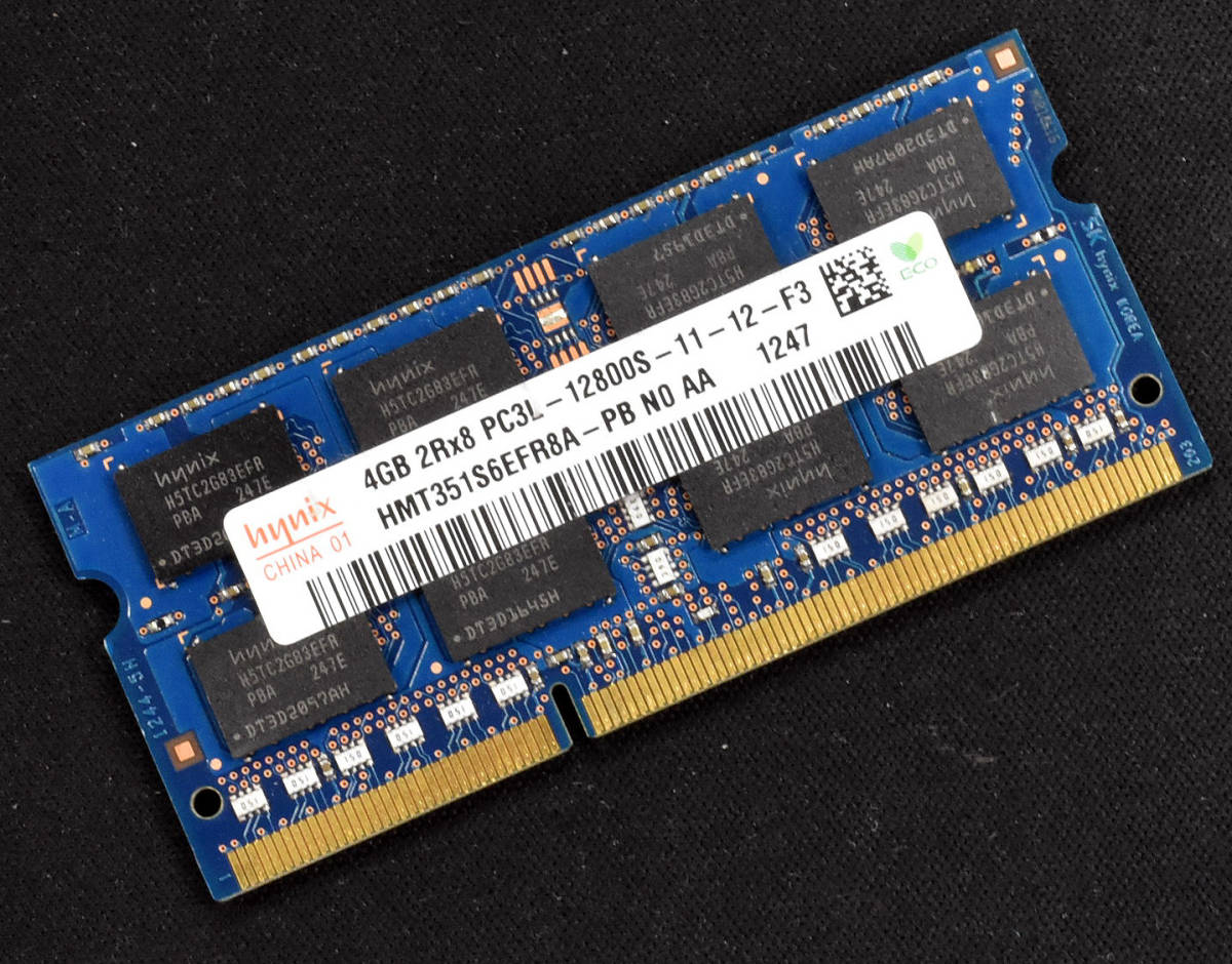 4GB (4GB 1枚) PC3L-12800S DDR3L-1600 S.O.DIMM 204pin 2Rx8 [1.35/1.5V] [SK-Hynix] Macbook Pro iMac (DDR3モデル)対応 (管:SA4298の画像1
