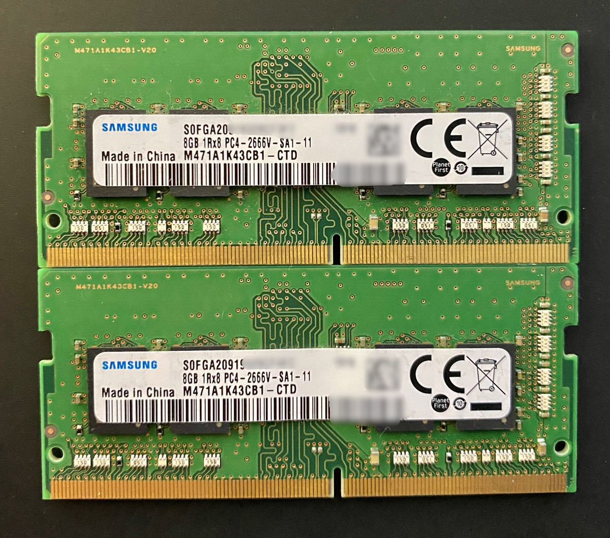 8GB 1Rx8 PC4 2666V SA1 11 ノートパソコンメモリ8GB