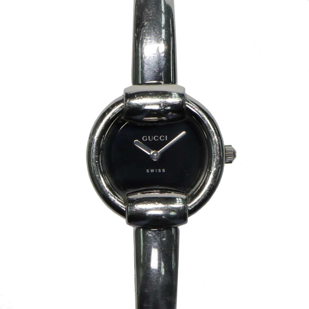 超人気高品質 【名古屋】グッチ バングルウォッチ 1400L SS ブラック クォーツ レディース腕時計 女 女性用