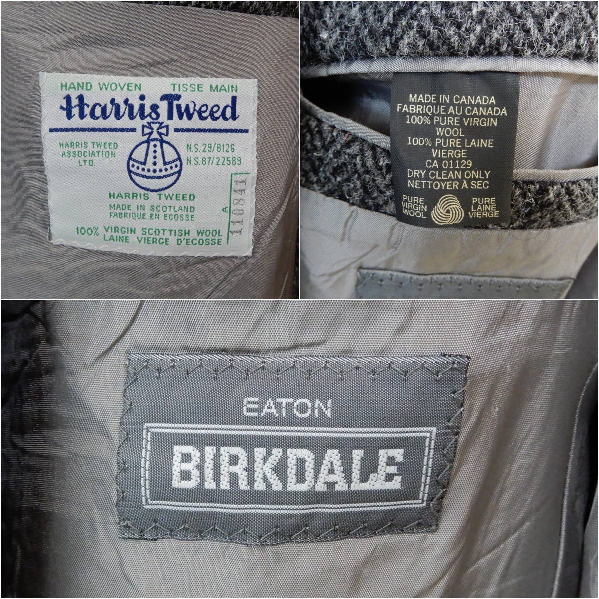 Harris Tweed Wool Tweed Jacket 1990s BIRKDALE Made in CANADA ハリスツイード ツイードジャケット ウールジャケット 1990年代_画像9