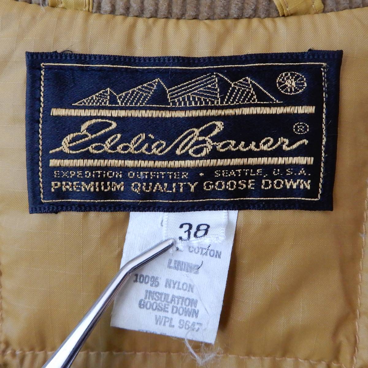 Eddie Bauer Corduroy Goose Down Jacket 1970s Size38 Vintage エディーバウアー グースダウン コート 1970年代 ヴィンテージ