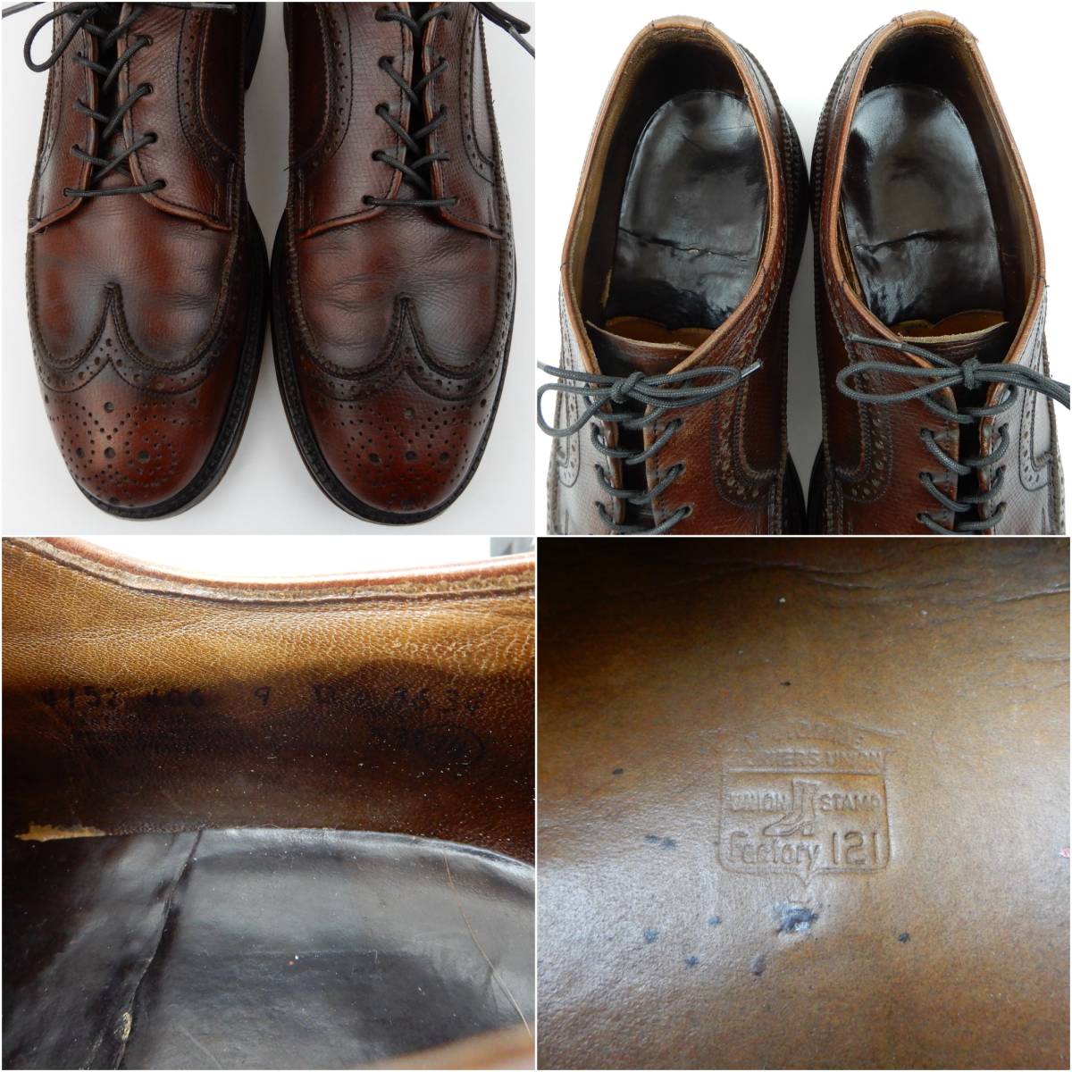 Crosby Square LONG WING TIP SHOES CAT'S PAW 1960s US9.0D Vintage クロスビースクエア ロングウィングチップ キャッツポゥ ヴィンテージ_画像8
