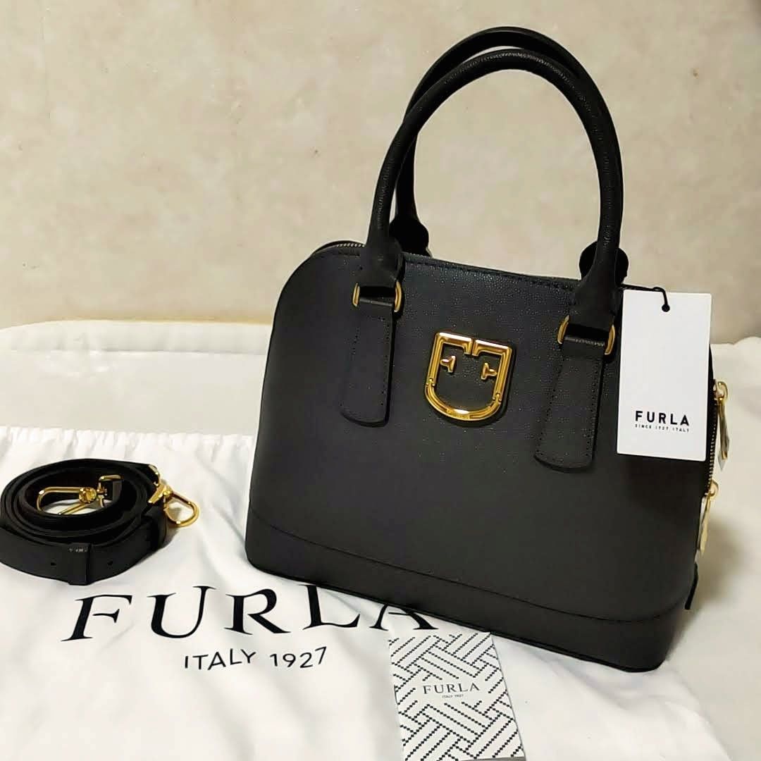 FURLAフルラ ハンドバッグ ショルダーバッグ グレー2