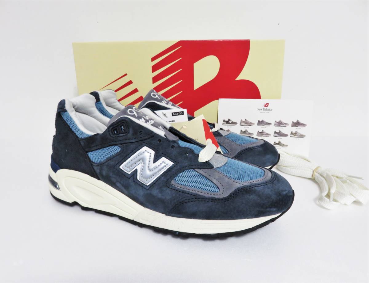 送料無料 新品 Made in USA New Balance M990TB2 26.5 ネイビー ニューバランス 990v2 Teddy Santis テディ サンティス