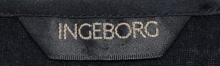 美品 INGEBORG インゲボルグ トップス カットソー Tシャツ ロンT ブラウス 七分袖 丸首 ブラック 黒 size11 変形 異素材 ギャザー デザイン_画像5