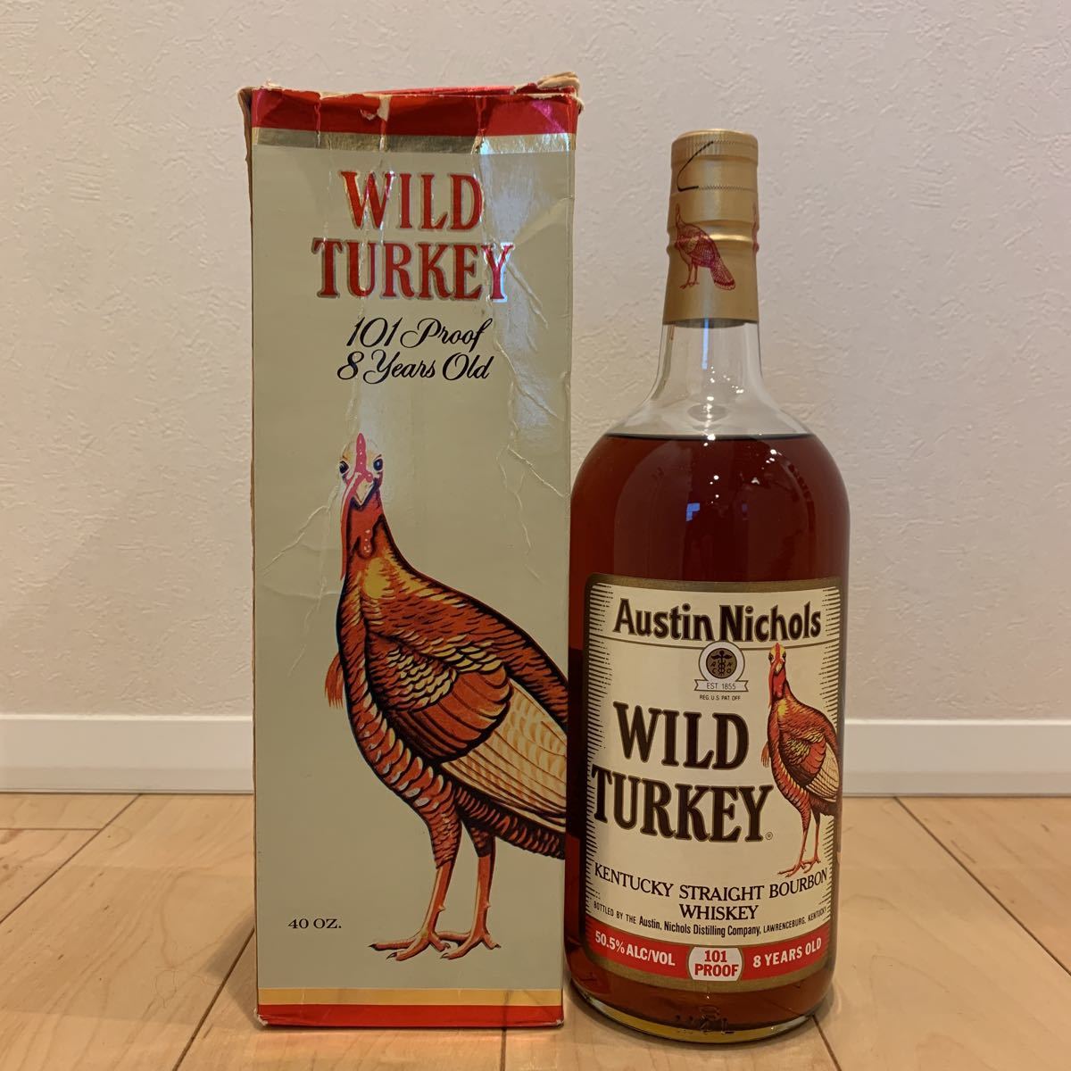 同梱可能 WILD TURKEY ワイルドターキー 8年 旧ボトル 正面ラベル