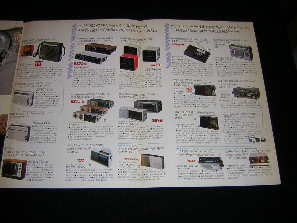 SONY ソニー　ラジオ・トランシーバー　総合カタログ　1983年　レトロ　ラジオクロック_画像5
