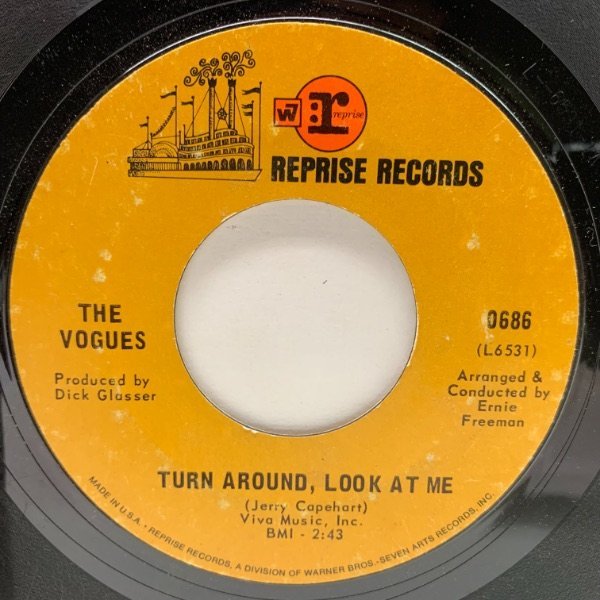 USオリジナル 7インチ VOGUES Turn Around, Look At Me ('68 Reprise) ボーグス ふりかえった恋 45RPM._画像1