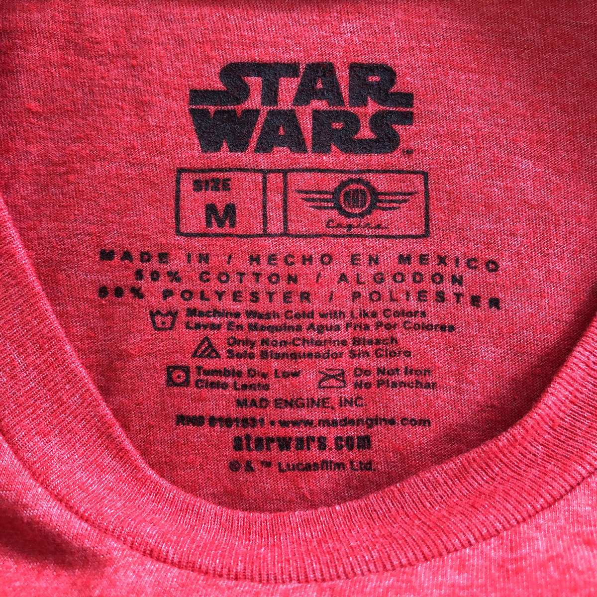 USA 古着 半袖 Tシャツ スターウォーズ STAR WARS Xウィング メンズM 赤 古着卸 BA0452_画像7