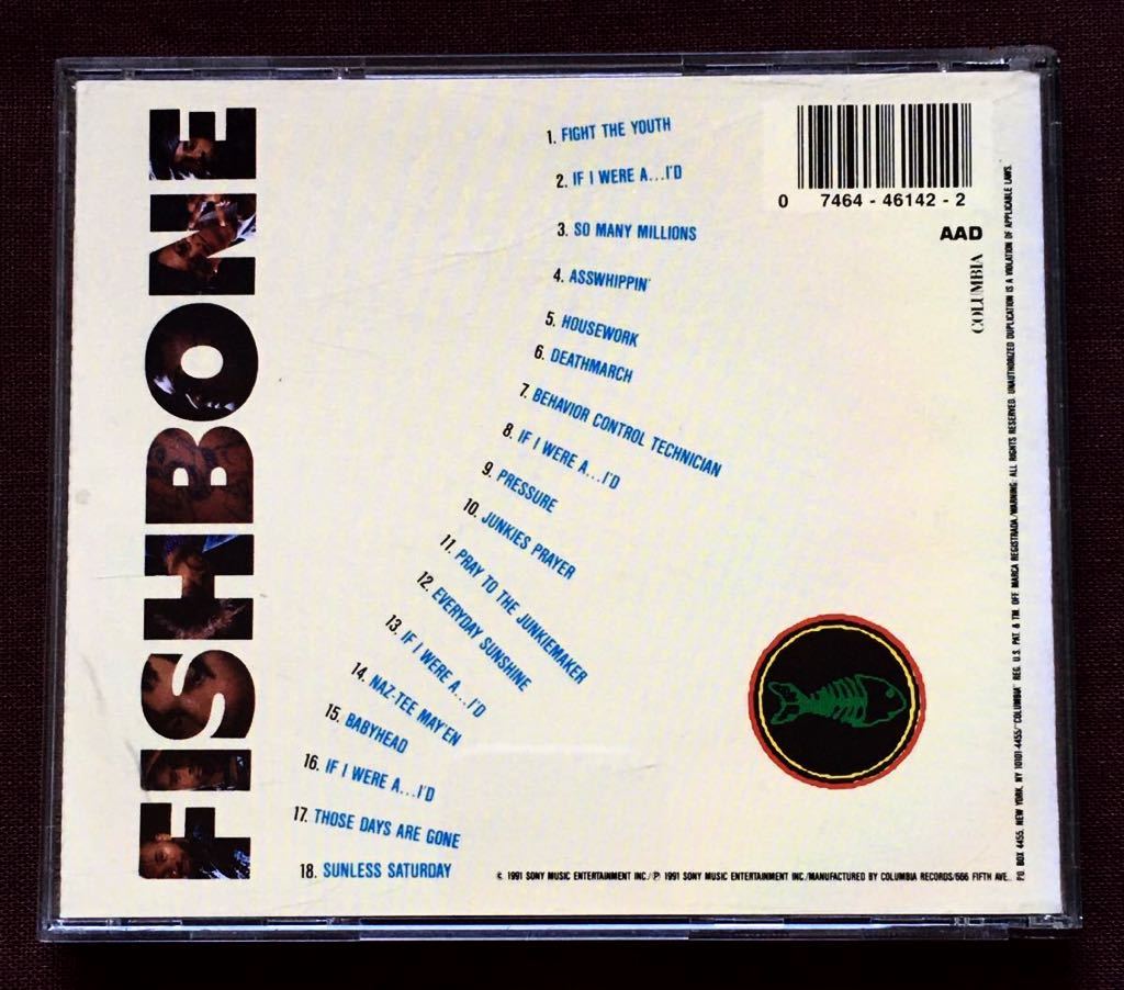 FISHBONE/フィッシュボーン/ミクスチャ・ブラック・ロック/ノーウッド・フィッシャー/ケンダル・ジョーンズ/クリス・ダウド/フィッシュ1991_画像3