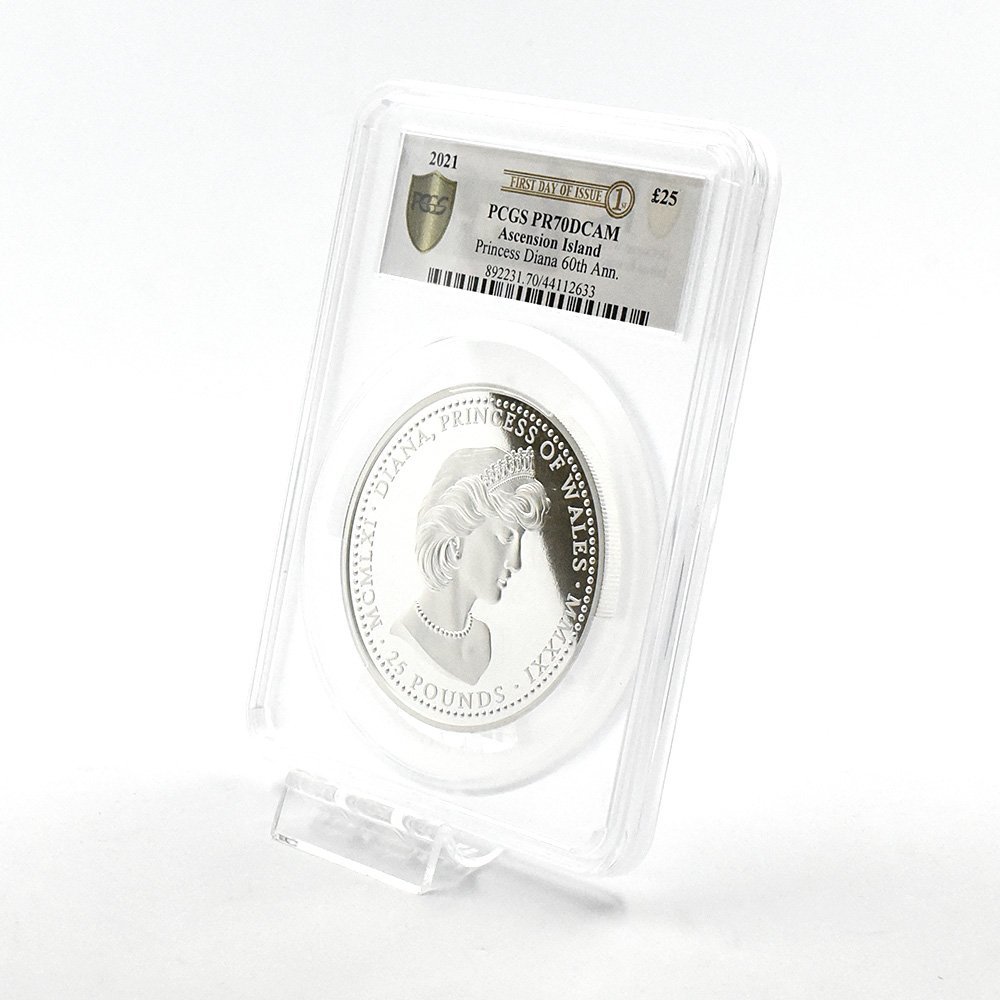 最高鑑定】2021 ダイアナ妃生誕60周年記念 5ポンド2ozプルーフ銀貨 smk