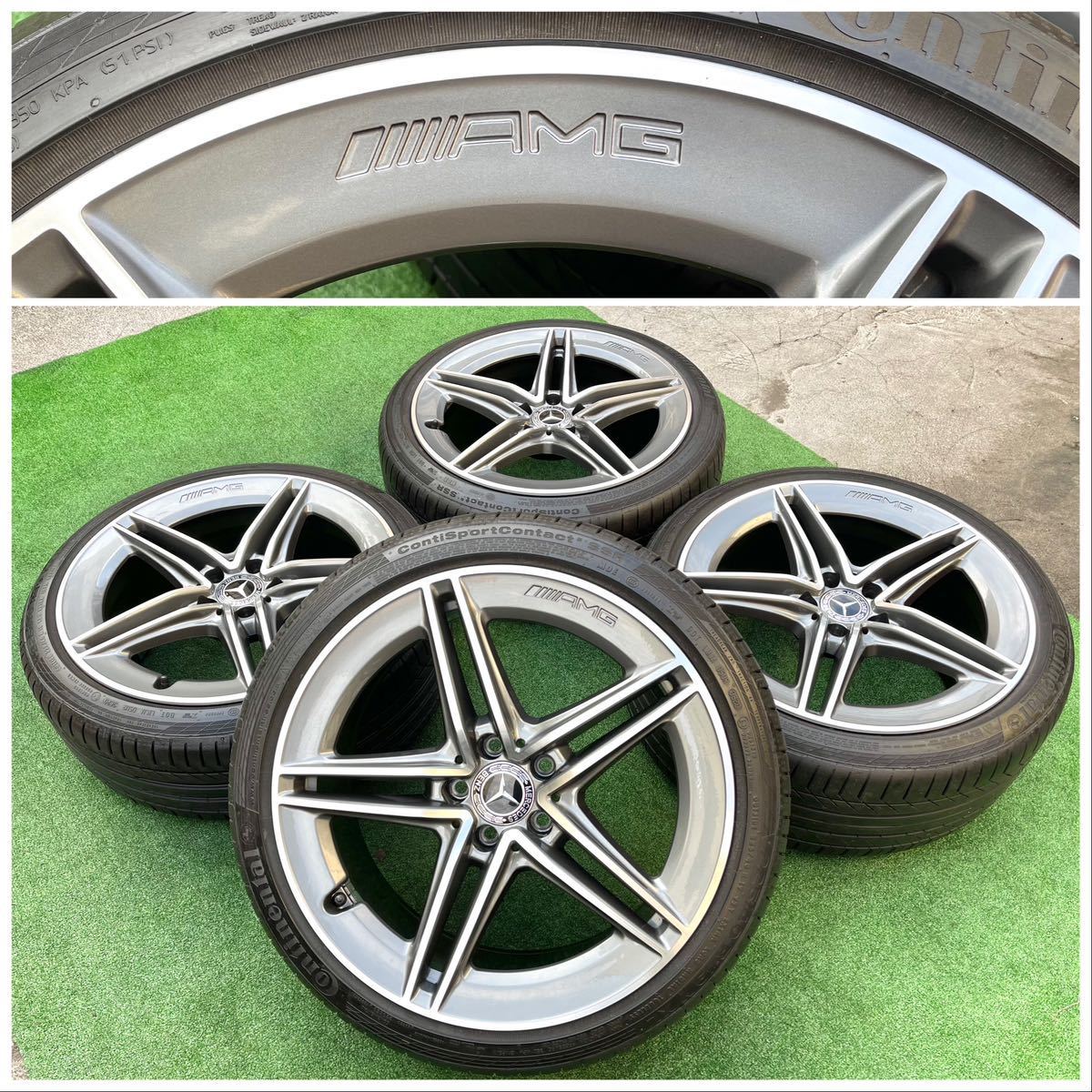 感謝価格】 ホイール&Continental 19インチ マルチスポーク純正 W205