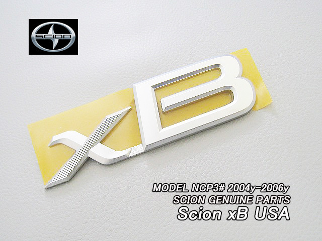 トヨタbB/SCION/NCP30サイオンxB純正USエンブレム-リアxBマーク/USDM北米仕様TOYOTA海外ビービー文字バッジ米国USAバックドア用_画像1