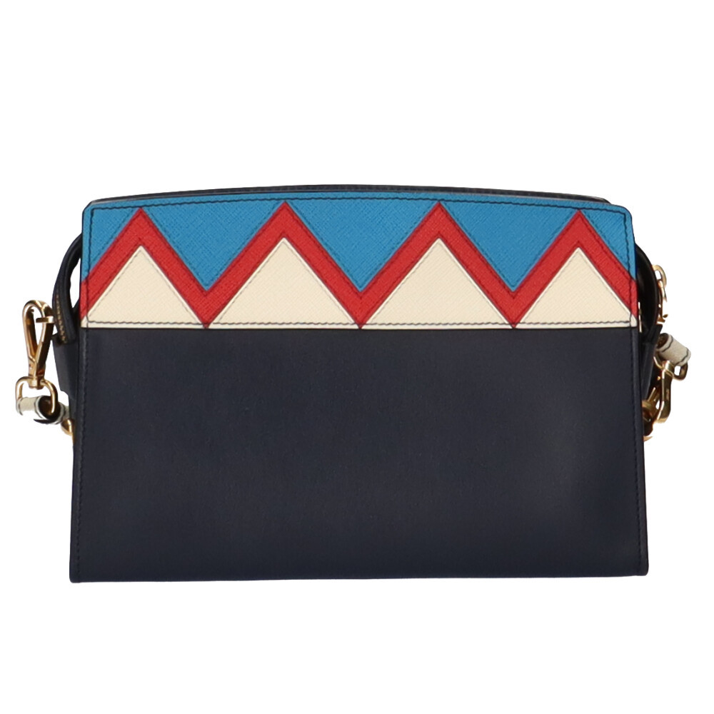 プラダ PRADA エスプラナード ショルダーバッグ レザー ネイビー