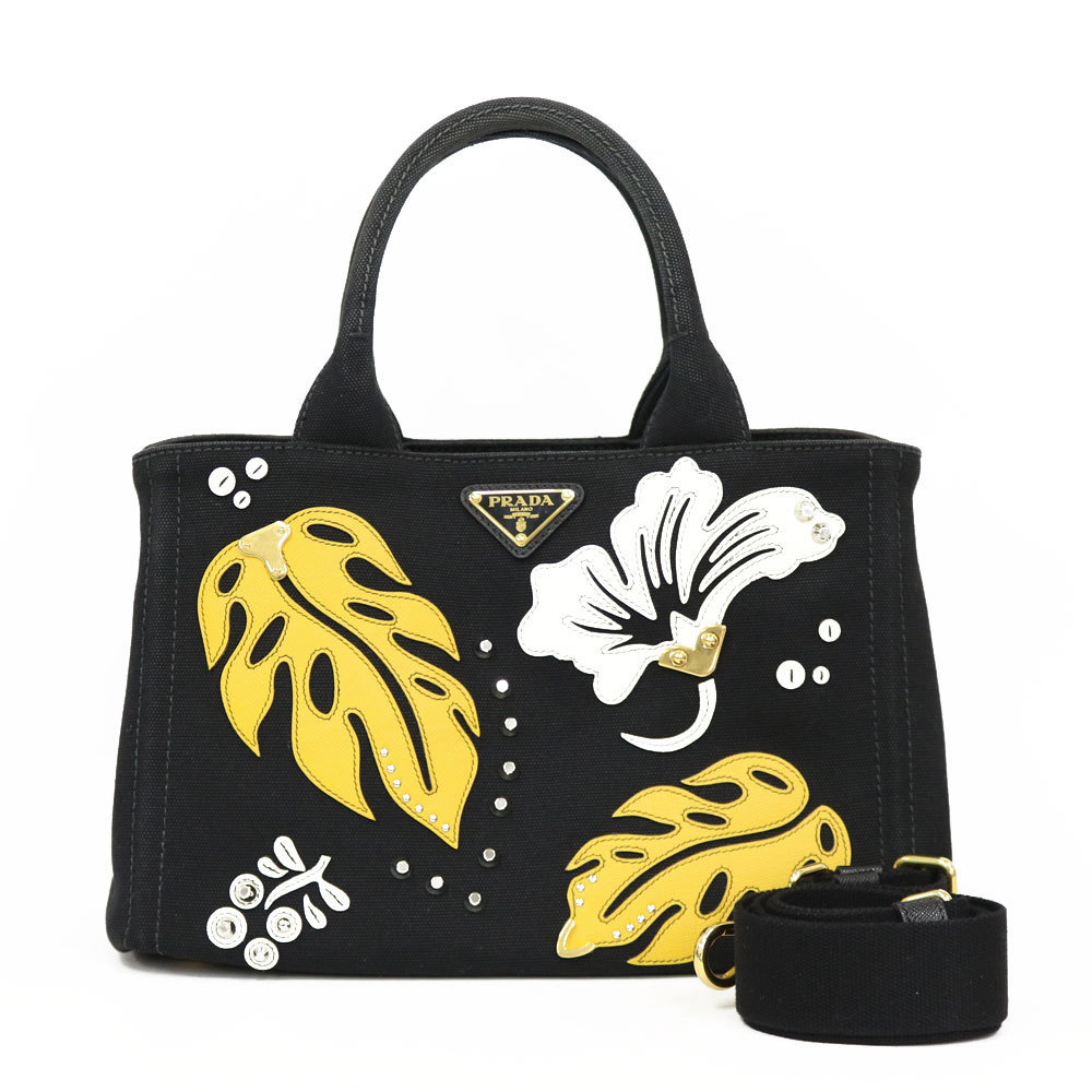 本物の ショルダーバッグ プラダ PRADA トートバッグ 中古 ブラック