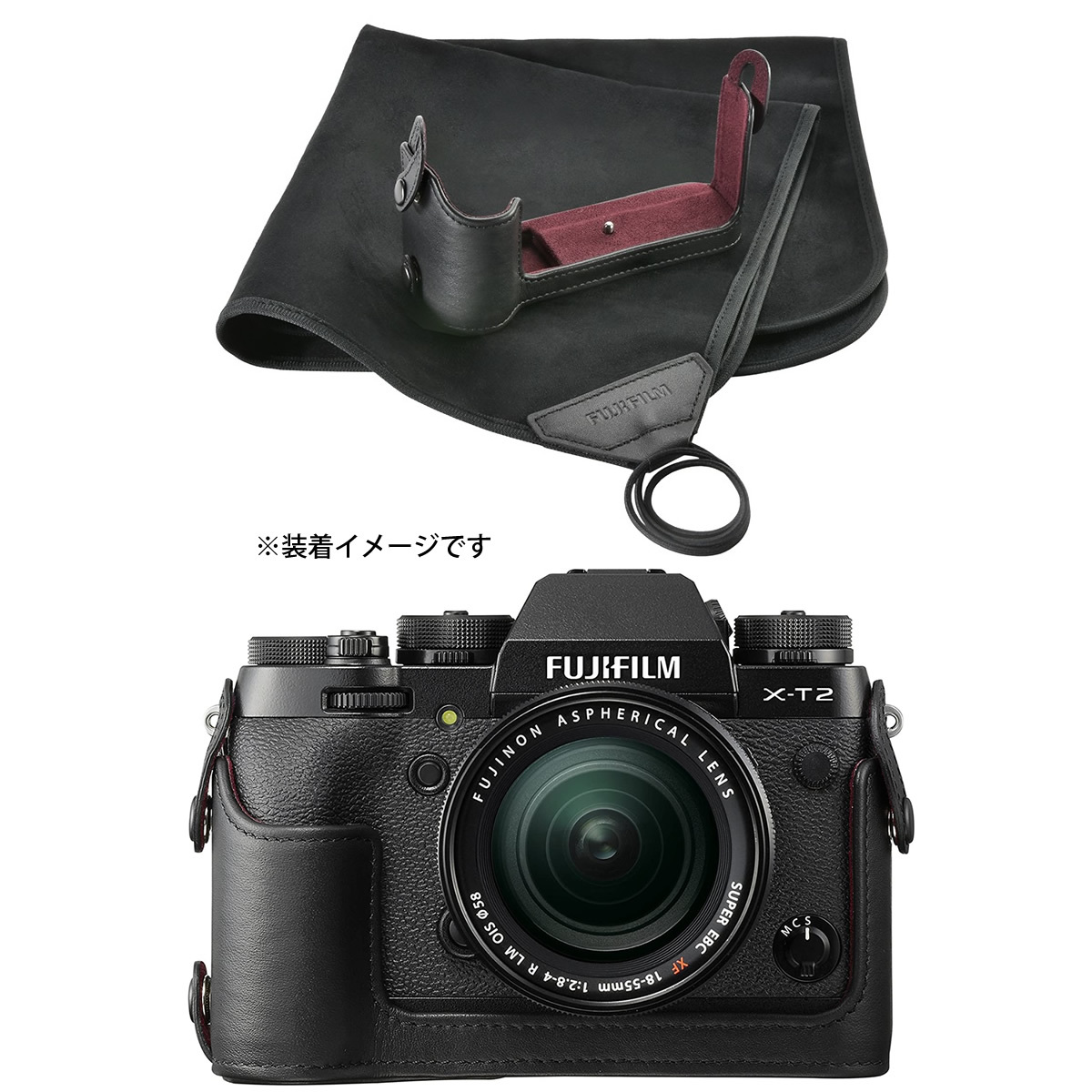 市販 非常に良い FUJIFILM X-T2用ボトムレザーケース BLC-XT2