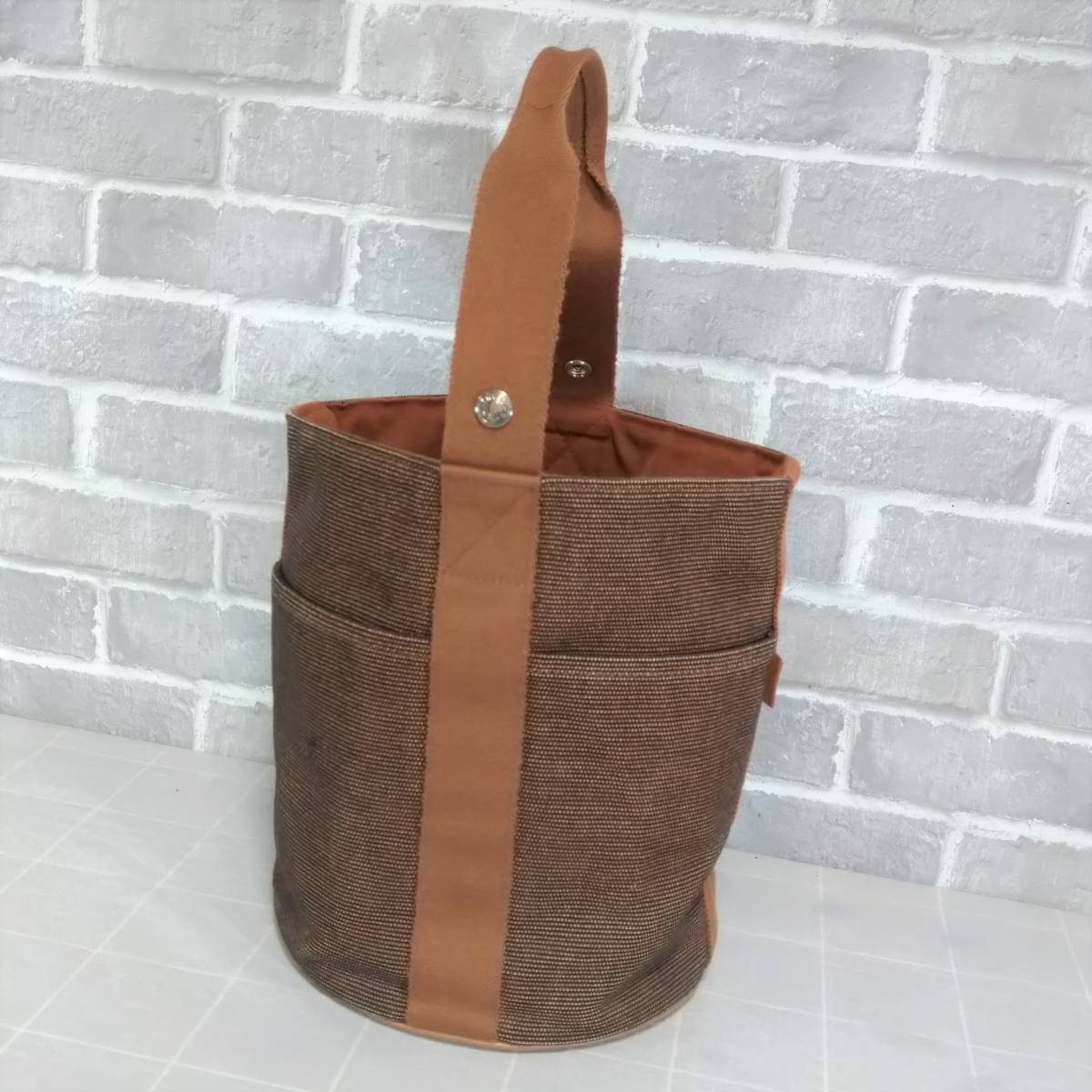 最大30%OFF ネイビー バケツ型トート HERMES サクソー エルメス