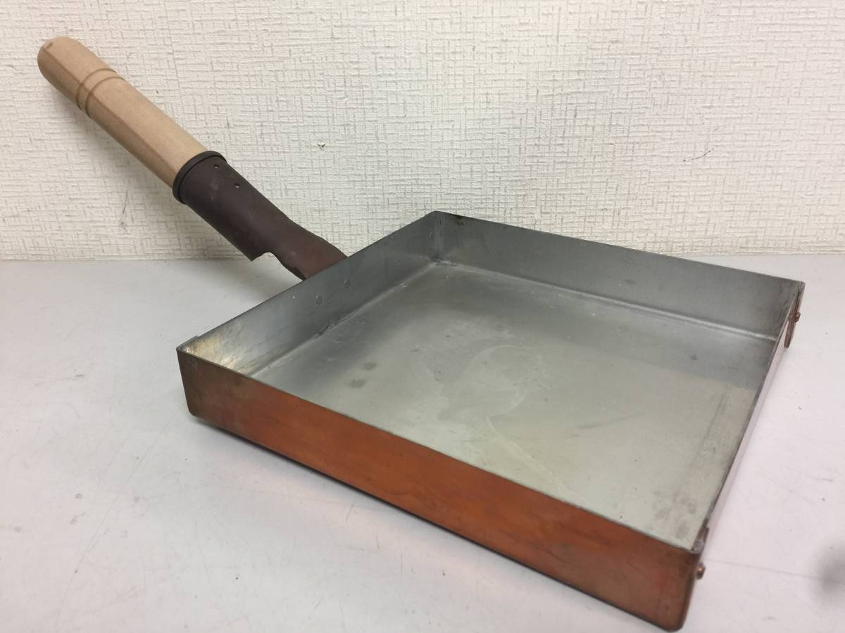 全品送料0円 銅鍋 卵焼き用 フライパン 約24.5cm×24.5cm 厚さ2mm 銅鍋本体重さ約1570g 銅製 B4.4 卵焼き器 全品送料0円 銅鍋 卵焼き用 フライパン 約24.5cm×24.5cm 厚さ2mm 銅鍋本体重さ約1570g 銅製 B4.4 卵焼き器